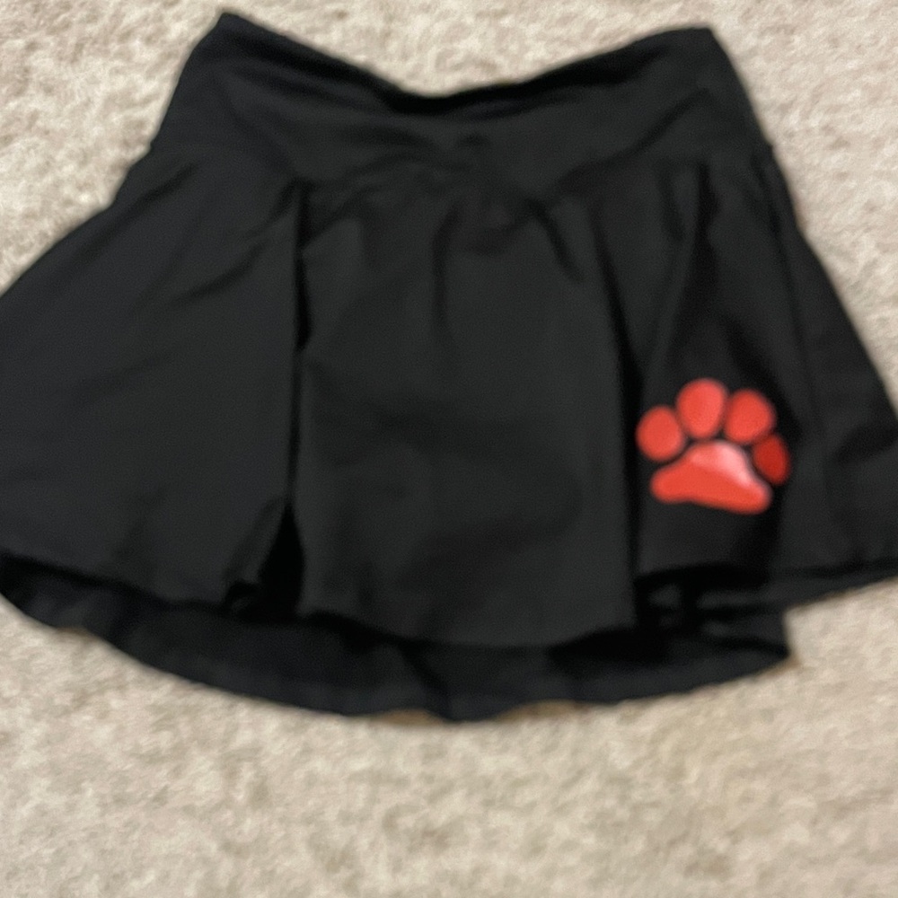 Champion Black Skirt with Red Paw Design